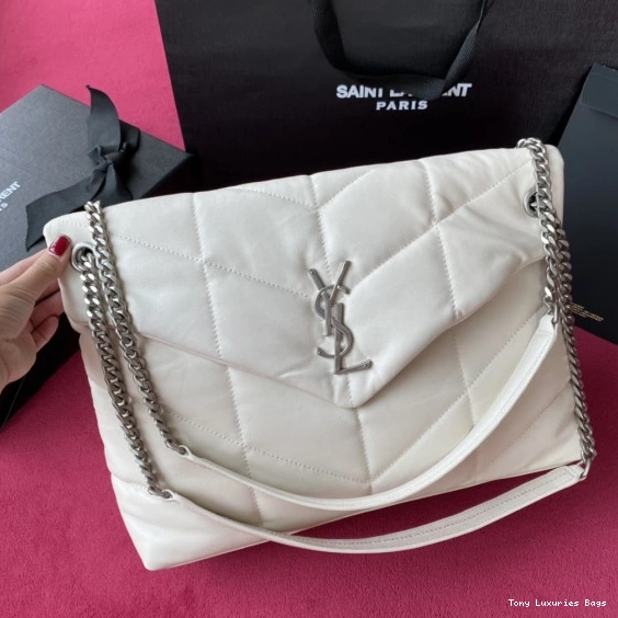Tony Luxuries QUILTED MEDIUM LAMBSKIN BAG PUFFER YSL IN 0716